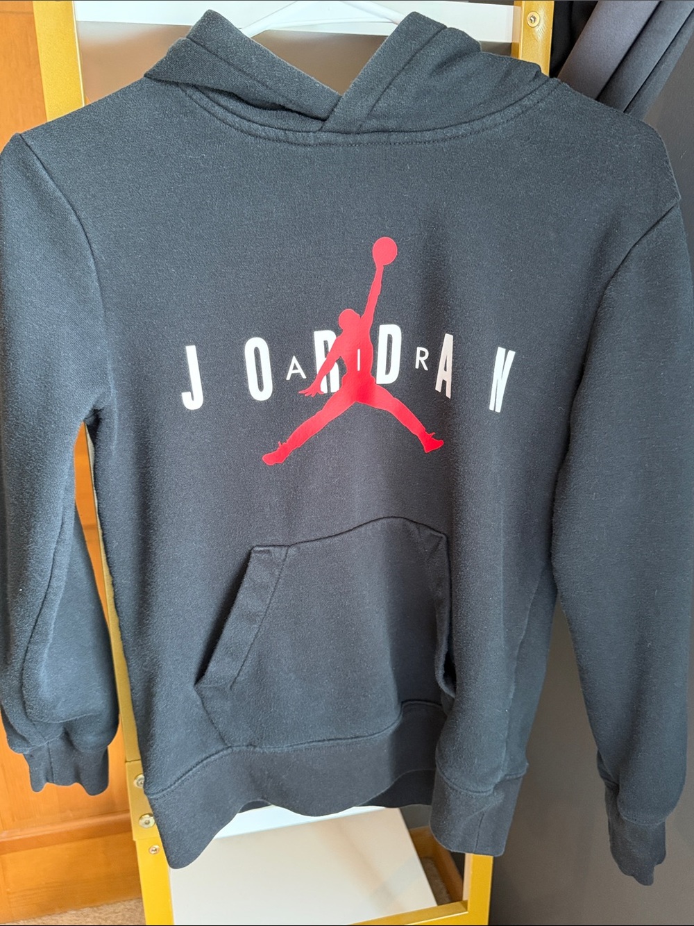 Jordan Black Hoodie with Red Jumpman Graphic